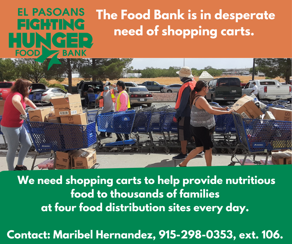 Food Bank in desperate need of shopping carts 
