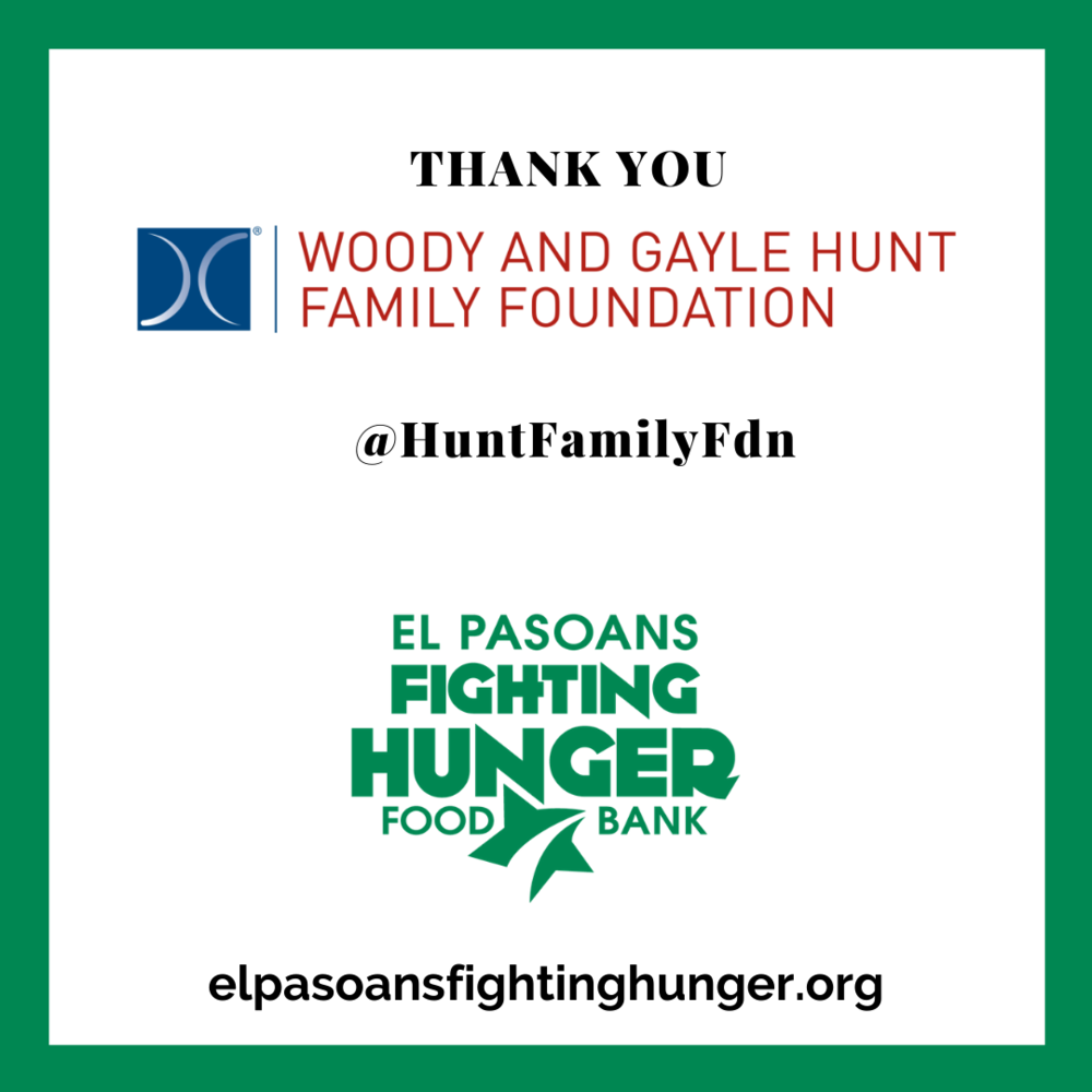 Thank You Woody and Gayle Hunt Family Foundation